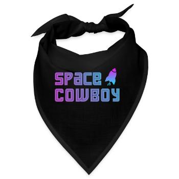 Space Cowboy - Bandana - Schwarz - Vorne