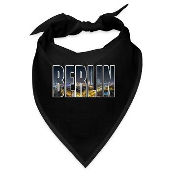 berlin skyline - Bandana - Schwarz - Vorne