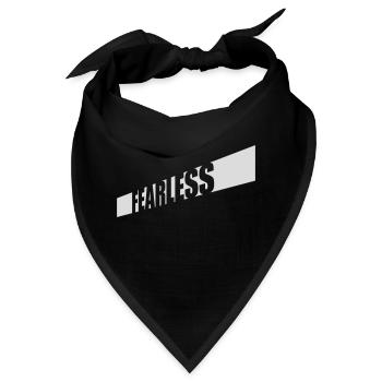 fearless Text Zitat Design - Bandana - Schwarz - Vorne