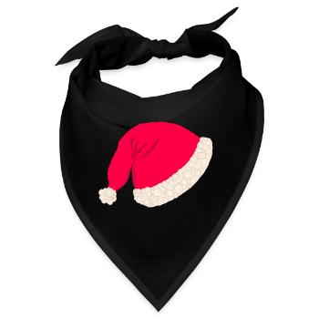 Weihnachtsmütze ohne Text - Bandana - Schwarz - Vorne