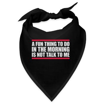 not talk to me - Bandana - Schwarz - Vorne