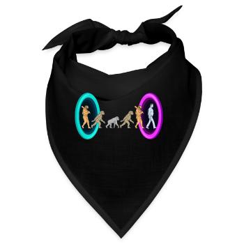 Evolution durch Portale - Bandana - Schwarz - Vorne