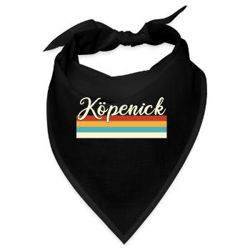 Köpenick - Berlin - Retro - Vintage - Balken - Bandana - Schwarz - Vorne