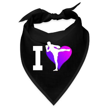 Thaibox Herren Thaiboxing Thaiboxer Thaiboxen - Bandana - Schwarz - Vorne