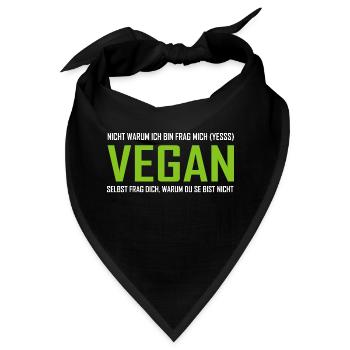 Vegan Veggie - Bandana - Schwarz - Vorne