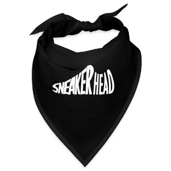Sneaker Kopf Weiß - Bandana - Schwarz - Vorne