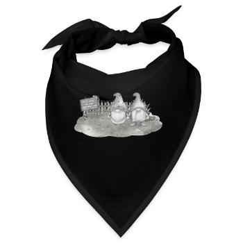 Gartenfreunde / Gartenzwerge - Bandana - Schwarz - Vorne