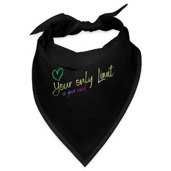 Motivation - ohne Grenzen / keine Limits - Bandana - Schwarz - Vorne