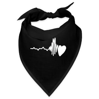Herz 2 - Bandana - Schwarz - Vorne