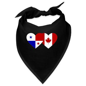 Panama Kanada Flagge - Bandana - Schwarz - Vorne