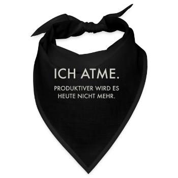 ICH ATME - Bandana - Schwarz - Vorne
