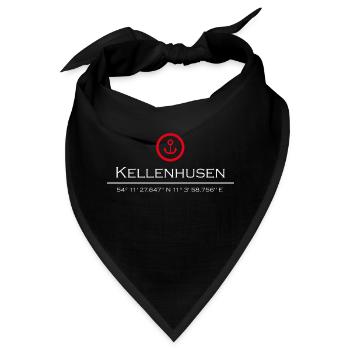 Kellenhusen roter Anker - Bandana - Schwarz - Vorne