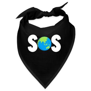 sos Design for a ecology lover - Bandana - Schwarz - Vorne