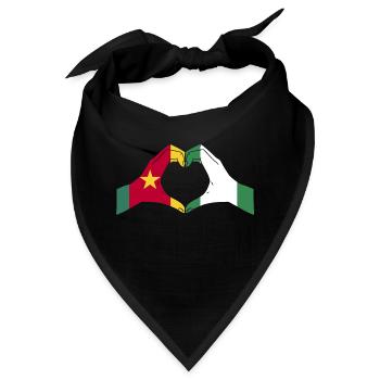 Kamerun Flagge Kamerun - Bandana - Schwarz - Vorne