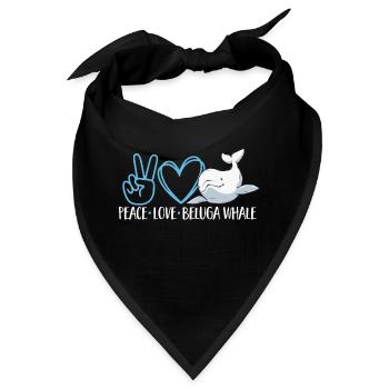 Weißwal Beluga Wal - Bandana - Schwarz - Vorne