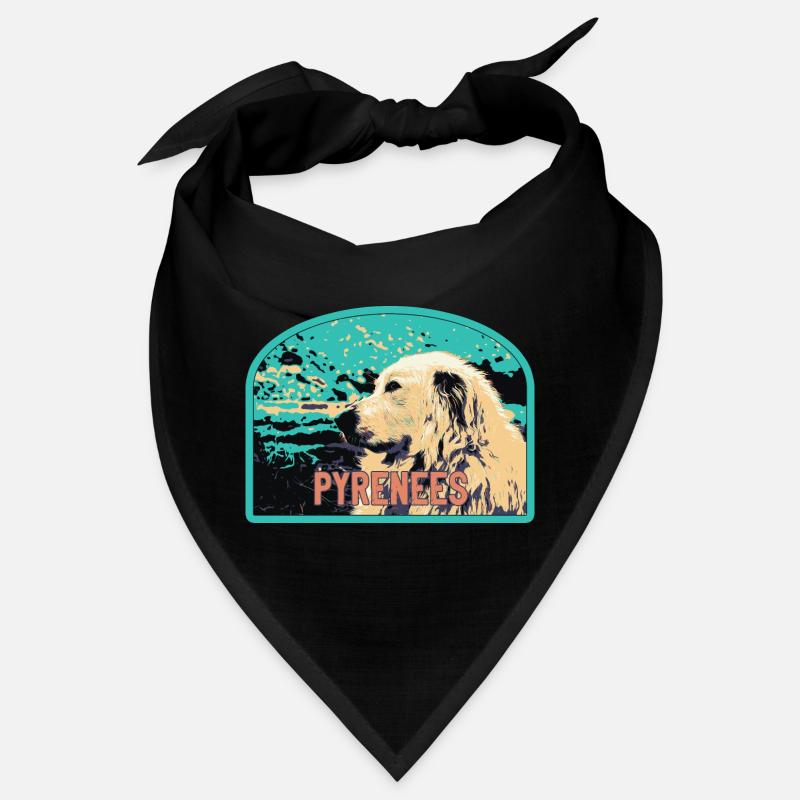 Écusson Chien Berger Pyrénées : Compagnon Montagne Bandana