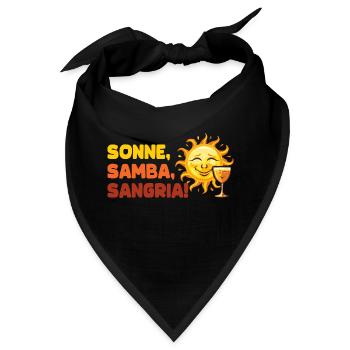 "Sonne, Samba, Sangria!" / Malle Design - Bandana - Schwarz - Vorne