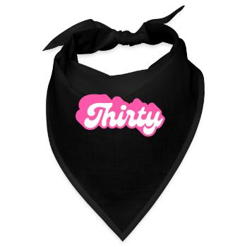 Dreißigster Geburtstag - 30. Geburtstag Retro Pink - Bandana - Schwarz - Vorne