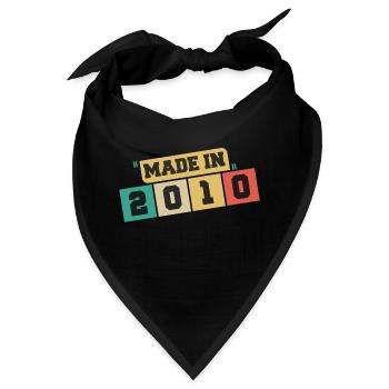 2010 Jubiläum 2010 Jahrgang 2010 Jubiläum - Bandana - Schwarz - Vorne