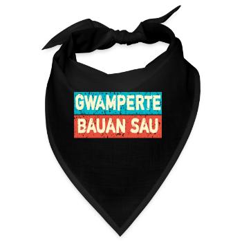 Bayerisch lustig - Bandana - Schwarz - Vorne