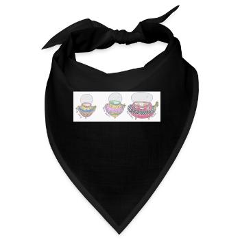 Space Belly Buttons Raumschiff Shirt Becher Cappy - Bandana - Schwarz - Vorne