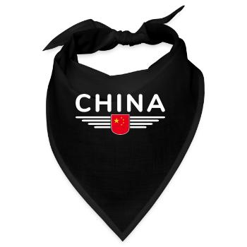 Ich liebe China, Design T-Shirt Outfit - Bandana - Schwarz - Vorne