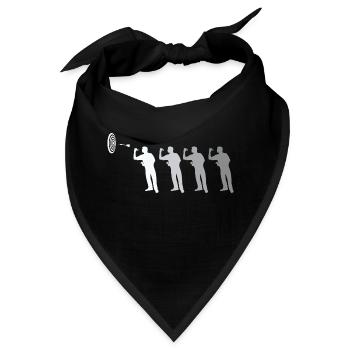 Dart Spieler Retro Darts WM - Bandana - Schwarz - Vorne