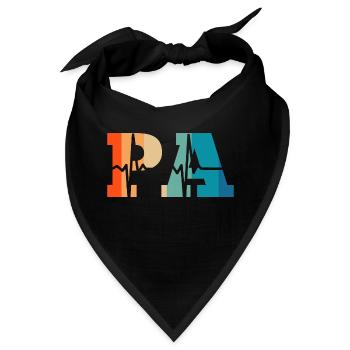 Herzschlag Retro Arzthelferin - Bandana - Schwarz - Vorne