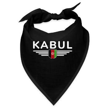 Kabul Design – Herz Afghanistans - Bandana - Schwarz - Vorne