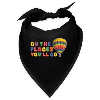 On The Places You'll Go Hot Air Ballooning - Bandana - Schwarz - Vorne