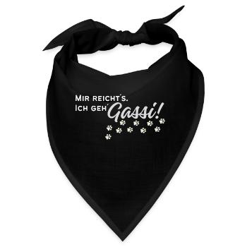 Gassi gehen - Bandana - Schwarz - Vorne