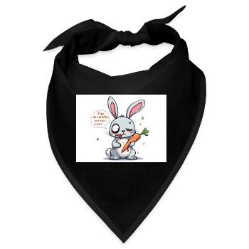 Kaninchen Charcuteurs und Humor - Bandana - Schwarz - Vorne