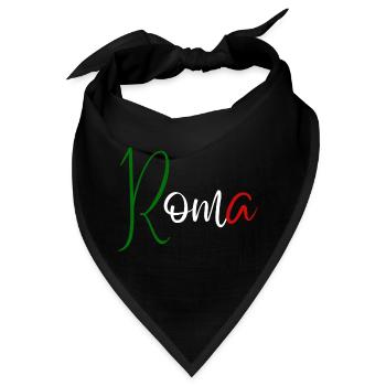 Ich liebe Rom, elegantes minimalistisches Design - Bandana - Schwarz - Vorne