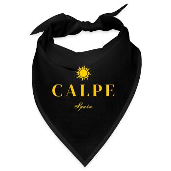 Calpe Spanien Sonnenemblem - Bandana - Schwarz - Vorne