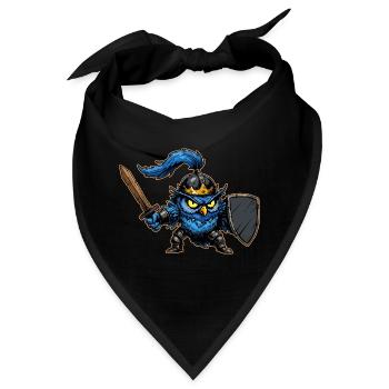 Knight Owl Ren Faire Mittelalterfest Lustig - Bandana - Schwarz - Vorne