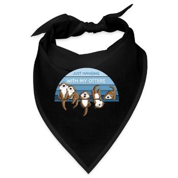 Otter Team Wildtiere Freundschaft Tierhumor - Bandana - Schwarz - Vorne
