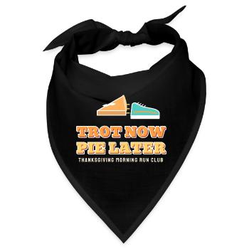 Trot Now Pie später lustiges Thanksgiving-Laufen - Bandana - Schwarz - Vorne