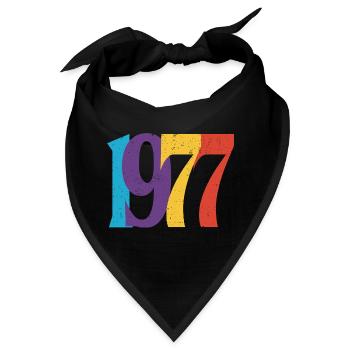 Geboren 1977 Geburtstagsgeschenk Geburtstag 77 - Bandana - Schwarz - Vorne