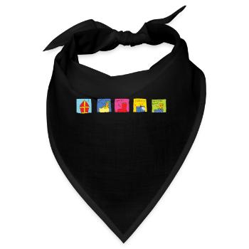 Sinterklaas fünf in einer Reihe (2 von 2) - Bandana - Schwarz - Vorne