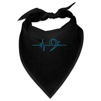 LowHeartBeat cyan - Bandana - Schwarz - Vorne
