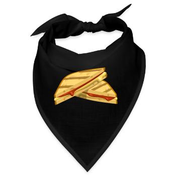 sandwich toast toaster breakfast fruehstueck23 - Bandana - Schwarz - Vorne