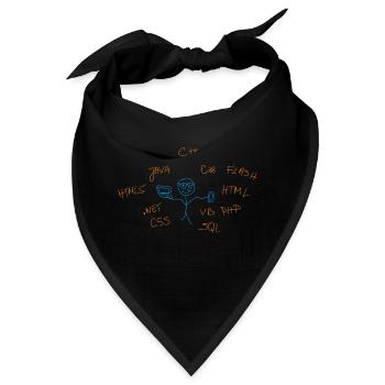 internet Begriffe - Bandana - Schwarz - Vorne
