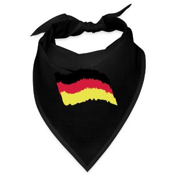Deutschland Fahne - Bandana - Schwarz - Vorne