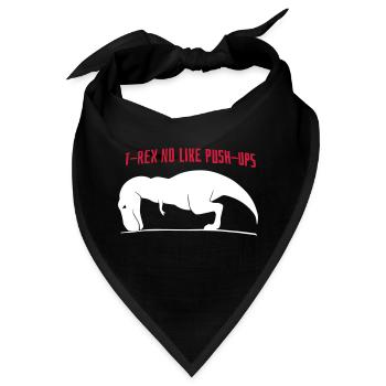 T-Rex no like Push-Ups - Bandana - Schwarz - Vorne