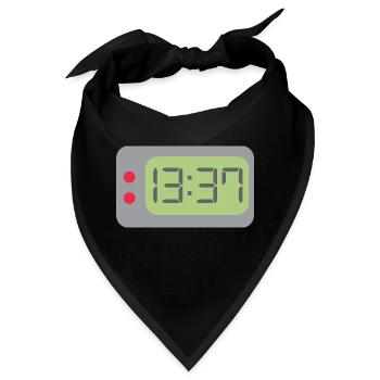 Uhr 1337 - Bandana - Schwarz - Vorne