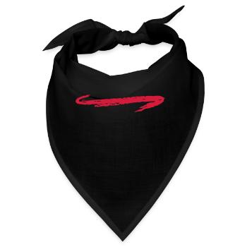 Pinselstrich Graffity - unterstreichen - Bandana - Schwarz - Vorne