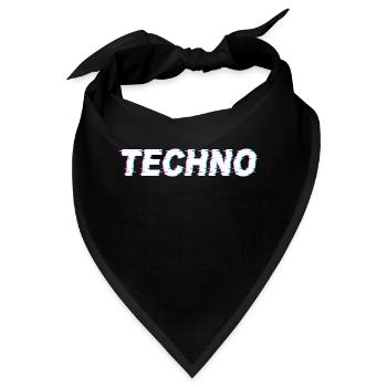 Techno - Techno music - Raver - Rave - Festival - Bandana - Schwarz - Vorne