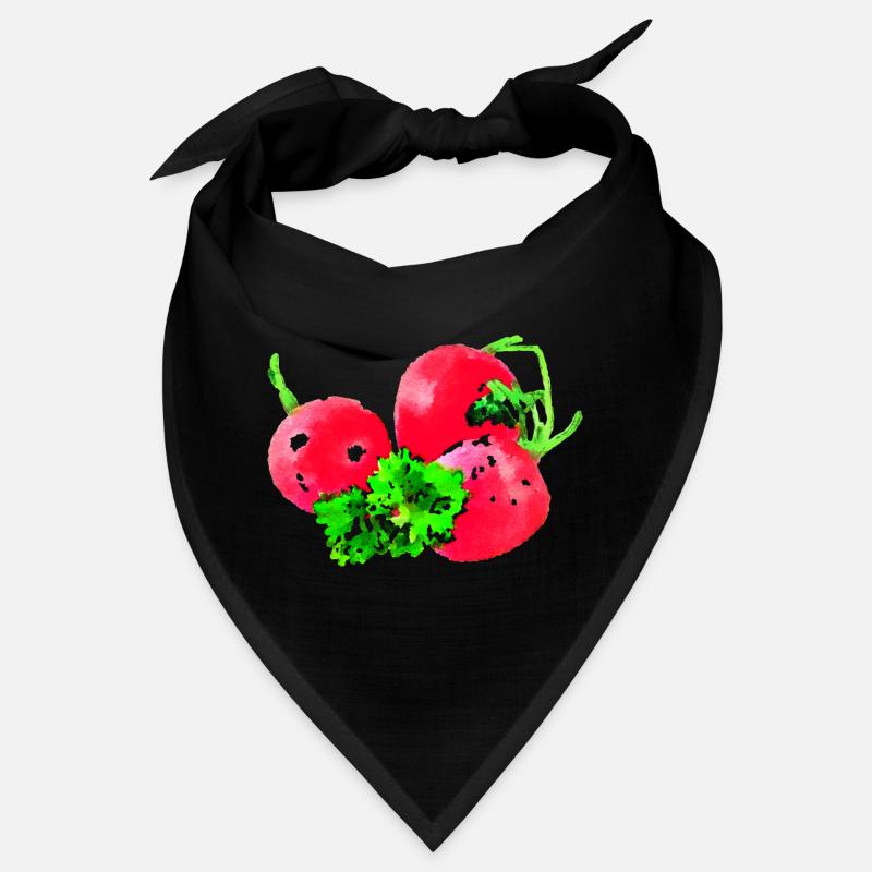 radieschen gemüse speise - Bandana - Schwarz