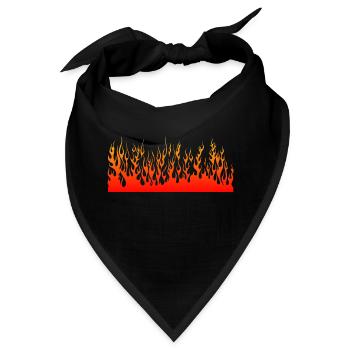 Flamme Flamme Flammen wand - Bandana - Schwarz - Vorne