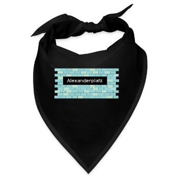 U-Bahnhof Alexanderplatz - Bandana - Schwarz - Vorne